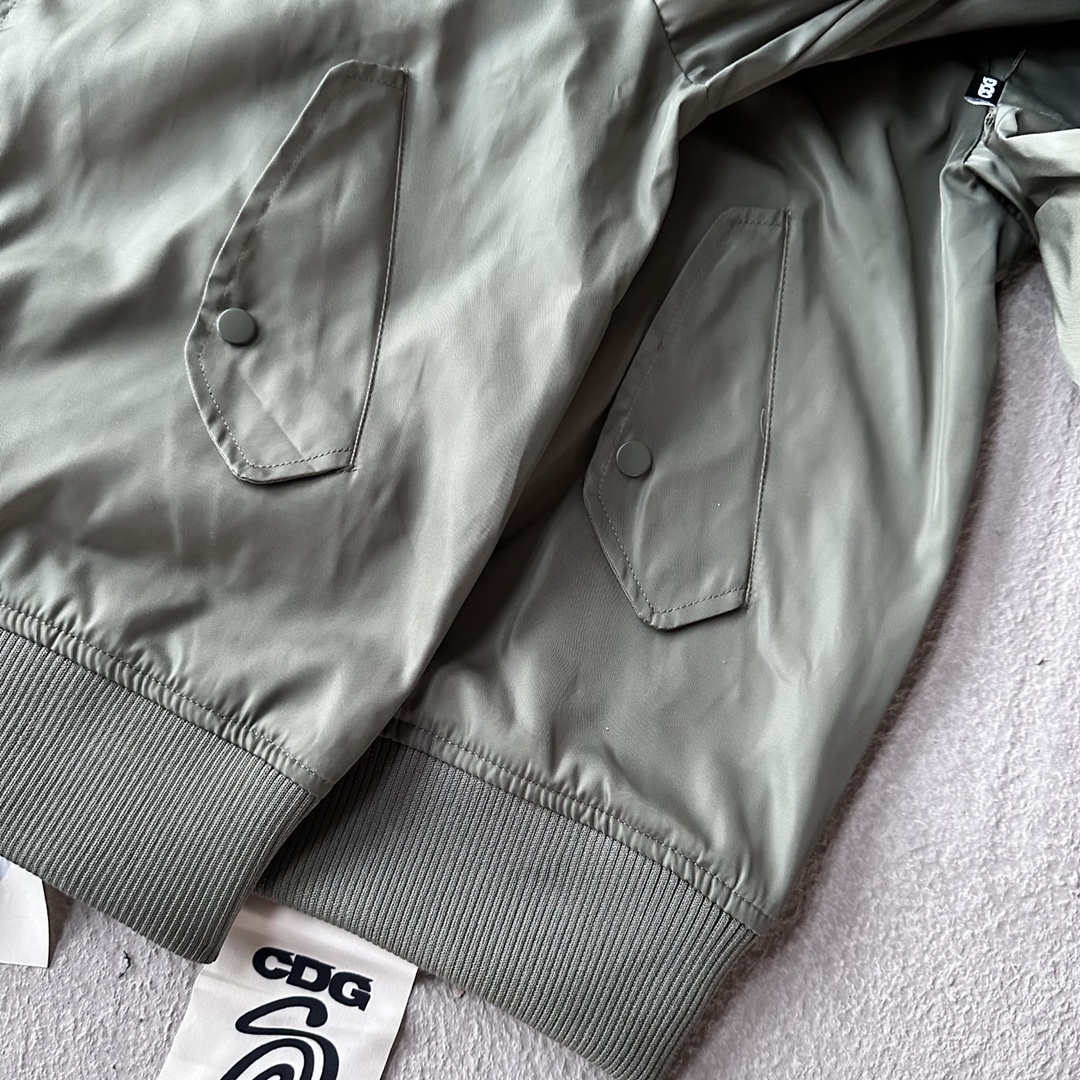 ステューシー アノラック激安通販 Stussy x CDGコラボ トップス アウター 人気 ファッション 限定品 グレイ_9