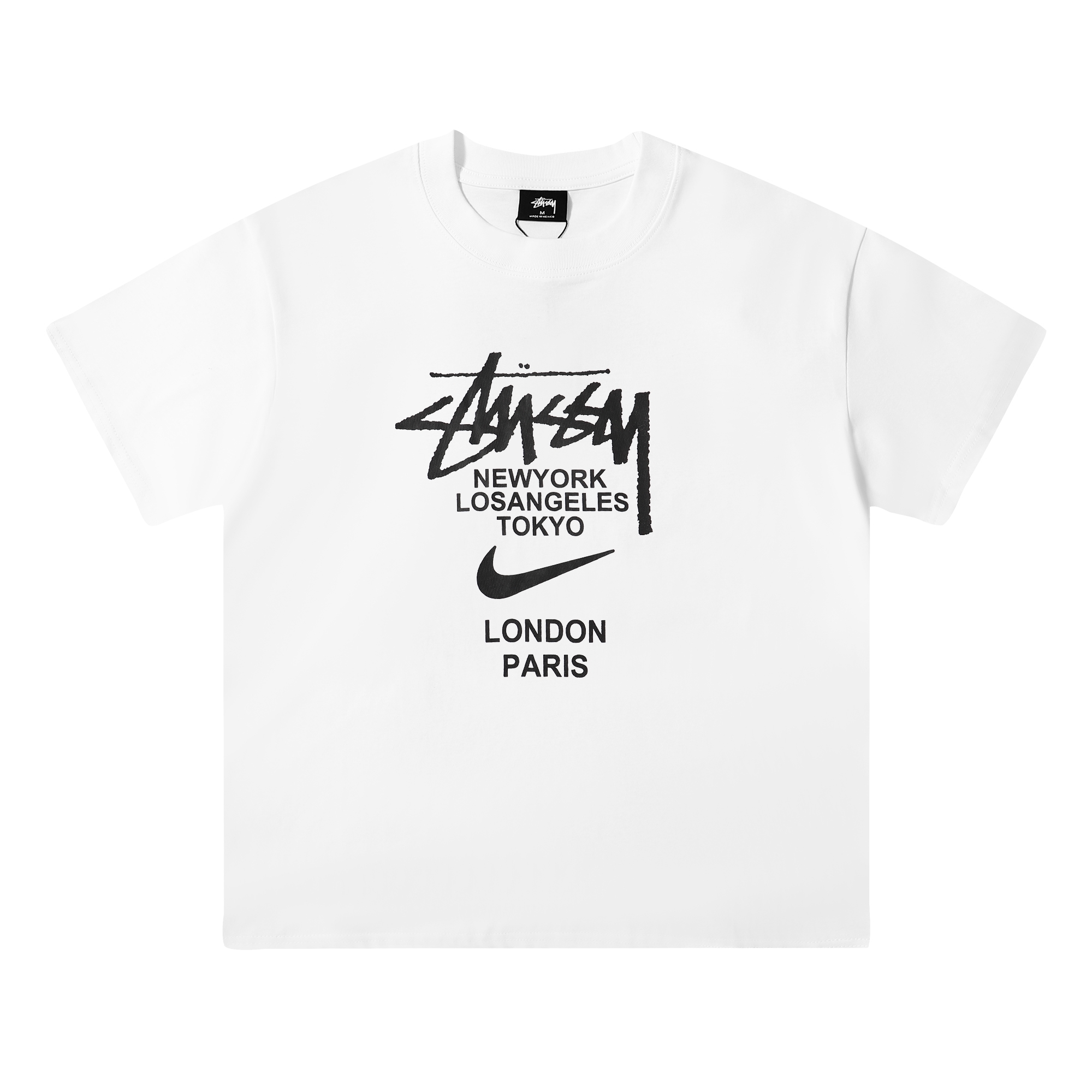 新作入荷格安 メンズ ステューシーtシャツコピー Stussy x Nikeコラボ トップス 純綿 短袖 プリント 2色可選_2