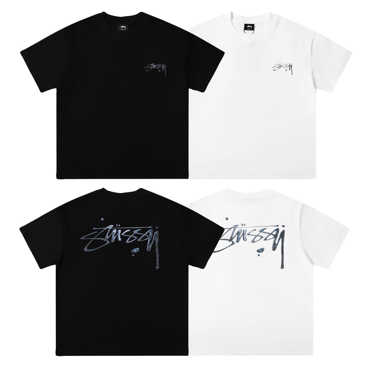 夏新品 ステューシーtシャツコーデコピー トップス 純綿 短袖 プリント 人気新作 シンプル ファッション 2色可選_1