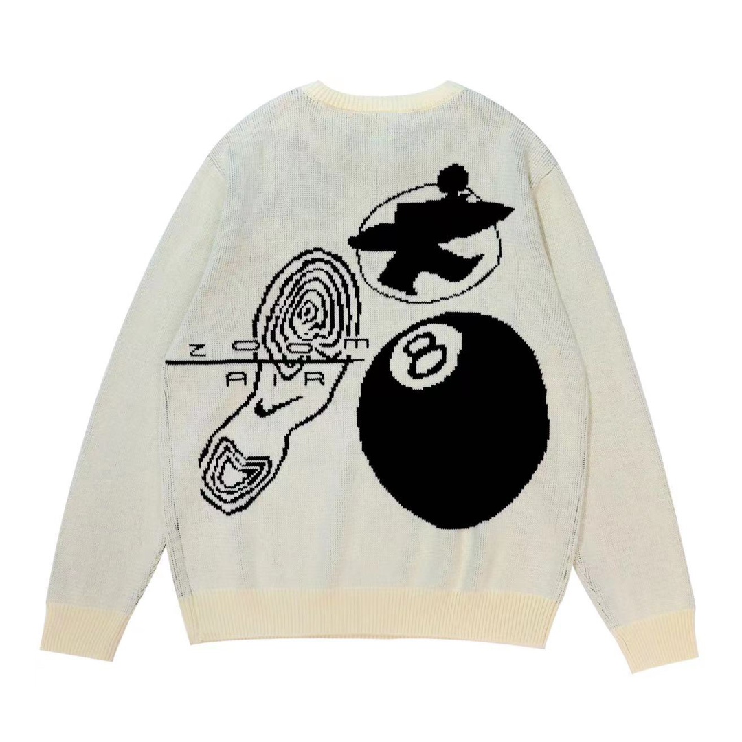 ステューシーセーターサイズ感偽物 Stussy ⅹ Nikeコラボ トップス ニット 人気 暖かい ファッション クリームイエロー_2