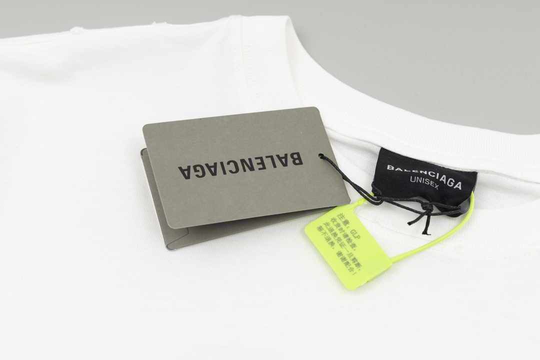 バレンシアガtシャツ激安通販 春夏人気定番安い Tシャツ 純綿 ロゴプリント 男女兼用 ファッション 4色可選 ホワイト_4