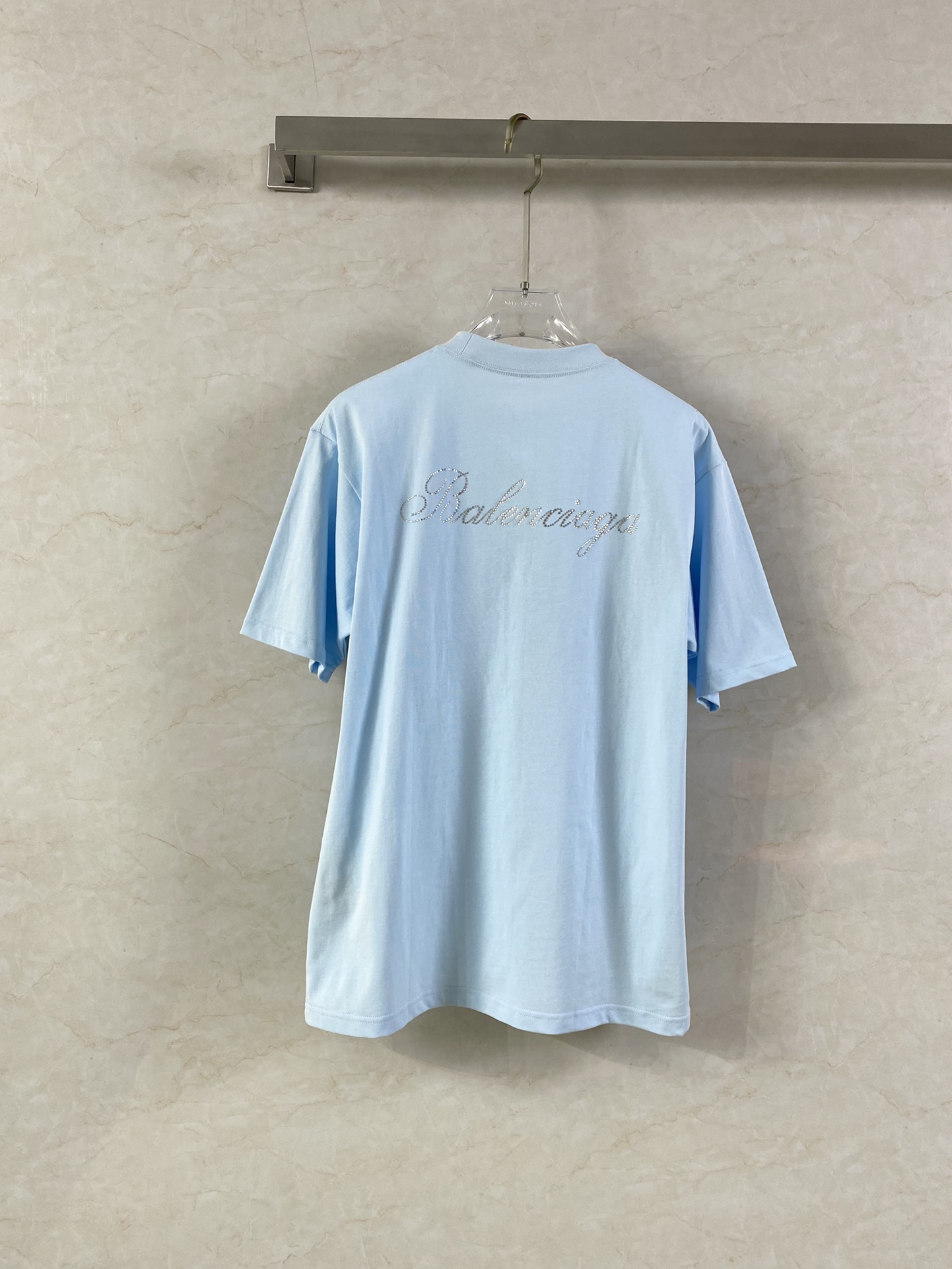 人気セールHOT バレンシアガtシャツメルカリｎ級品 トップス 純綿 ファッション 男女兼用 ゆったり ブルー_2