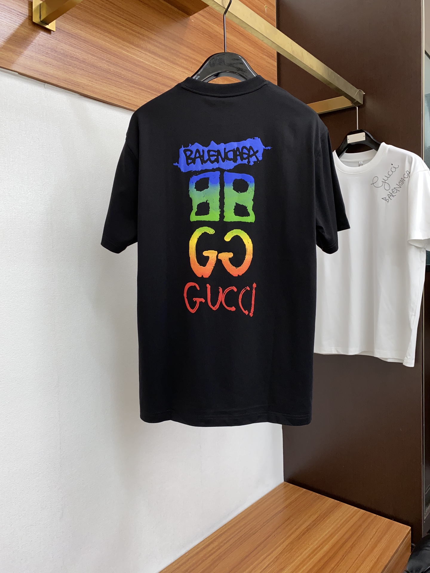 最安値 バレンシアガtシャツ メルカリスーパーコピー トップス ファッション プリント シンプル ゆったり 新品 2色可選 ブラック_7