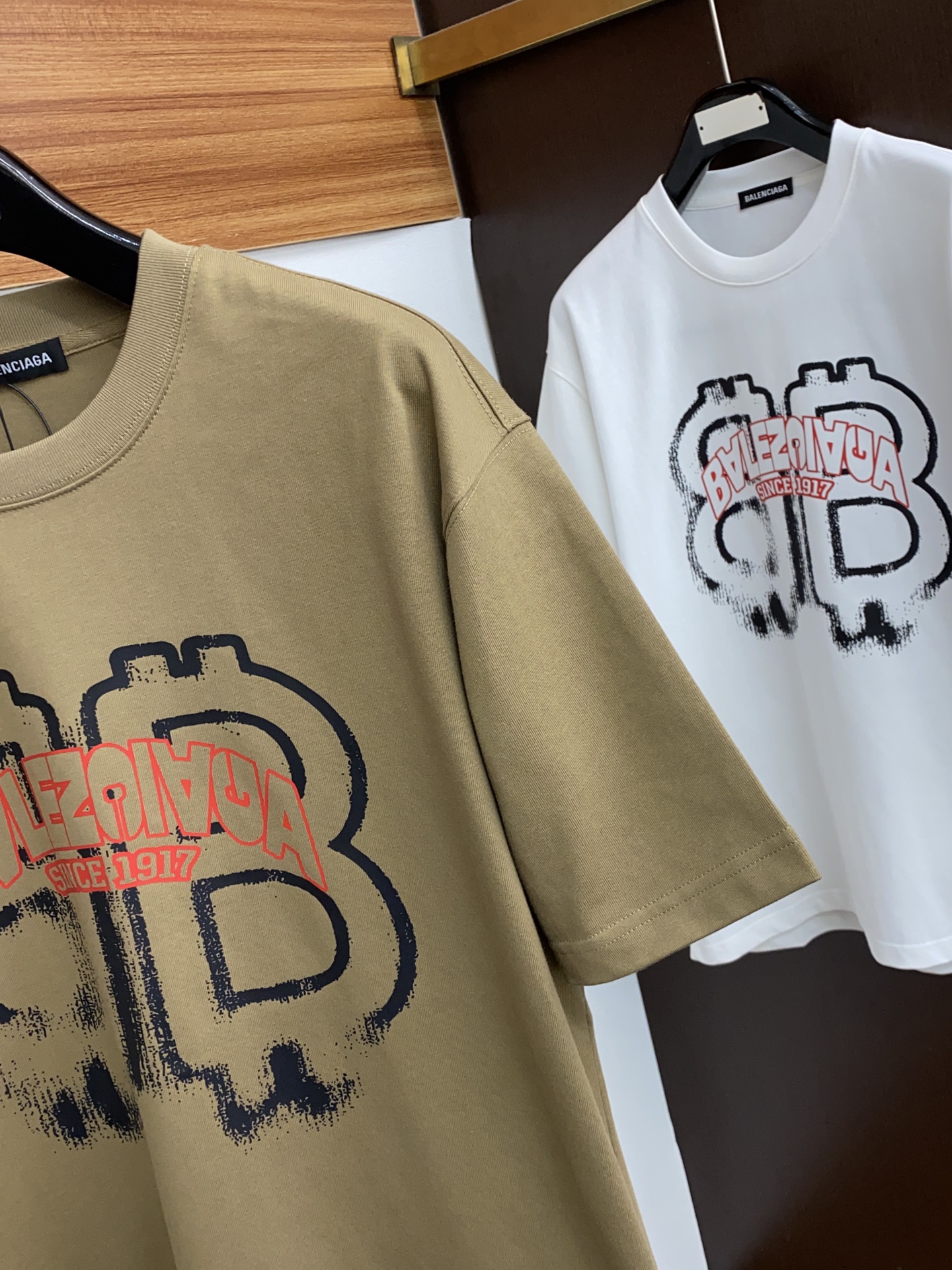 春夏限定 バレンシアガ nasa tシャツ偽物 トップス プリント ゆったり カップル 男女兼用 4色可選 ブラウン_4
