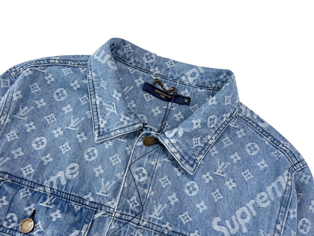 2023大人気 高級感あるシュプリームサイズ感ジャケットコピー　LV＆Supreme　コラボレーション　デニムジャケット_3