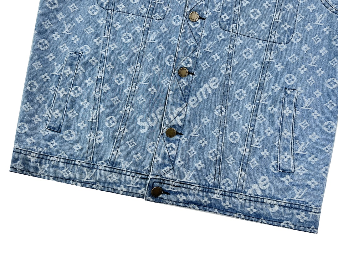 HOT 定番　シュプリームジャケットコピー　LV＆Supreme　コラボレーション　デニムジャケット_6