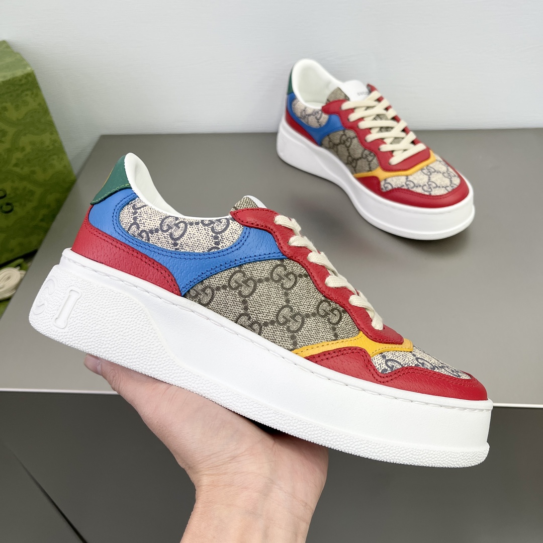 NEW圧倒的 新作シュプリームシューズn級品 GucciとSupreme素晴らしく配色　快適　ゴム製のソール_4
