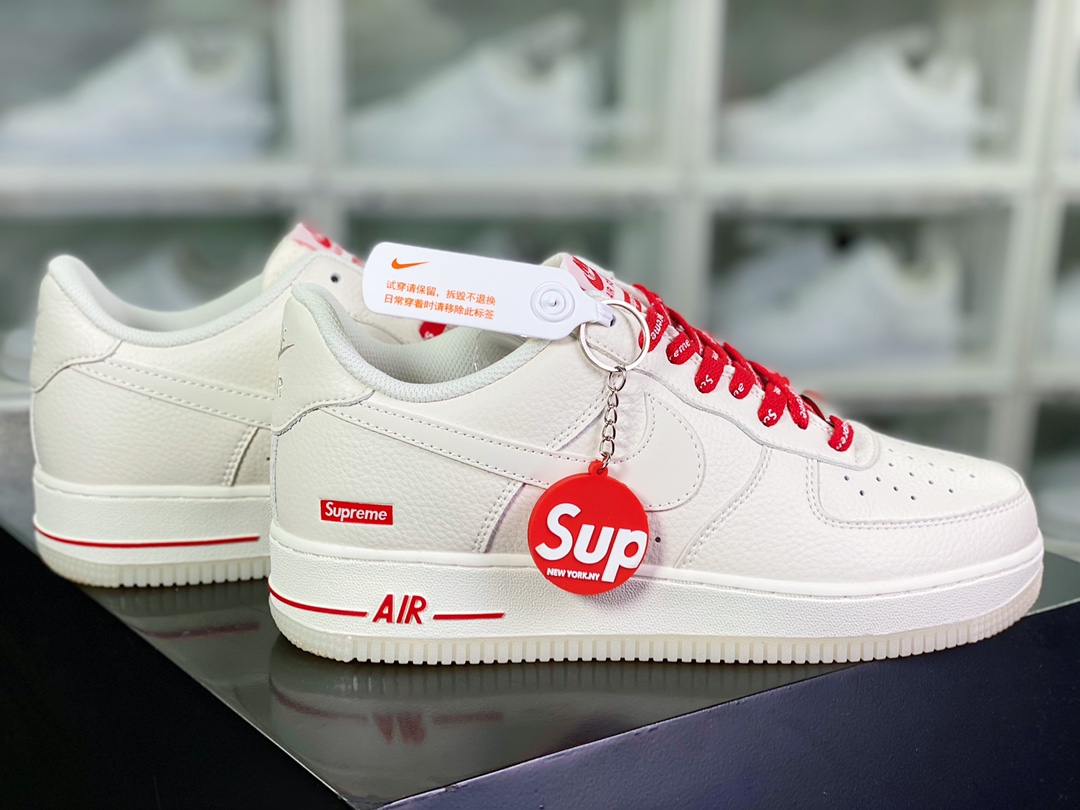 最安値 人気　シュプリーム　エアフォースコピー NikeとSupreme　コラボレーション　レザー素材_2