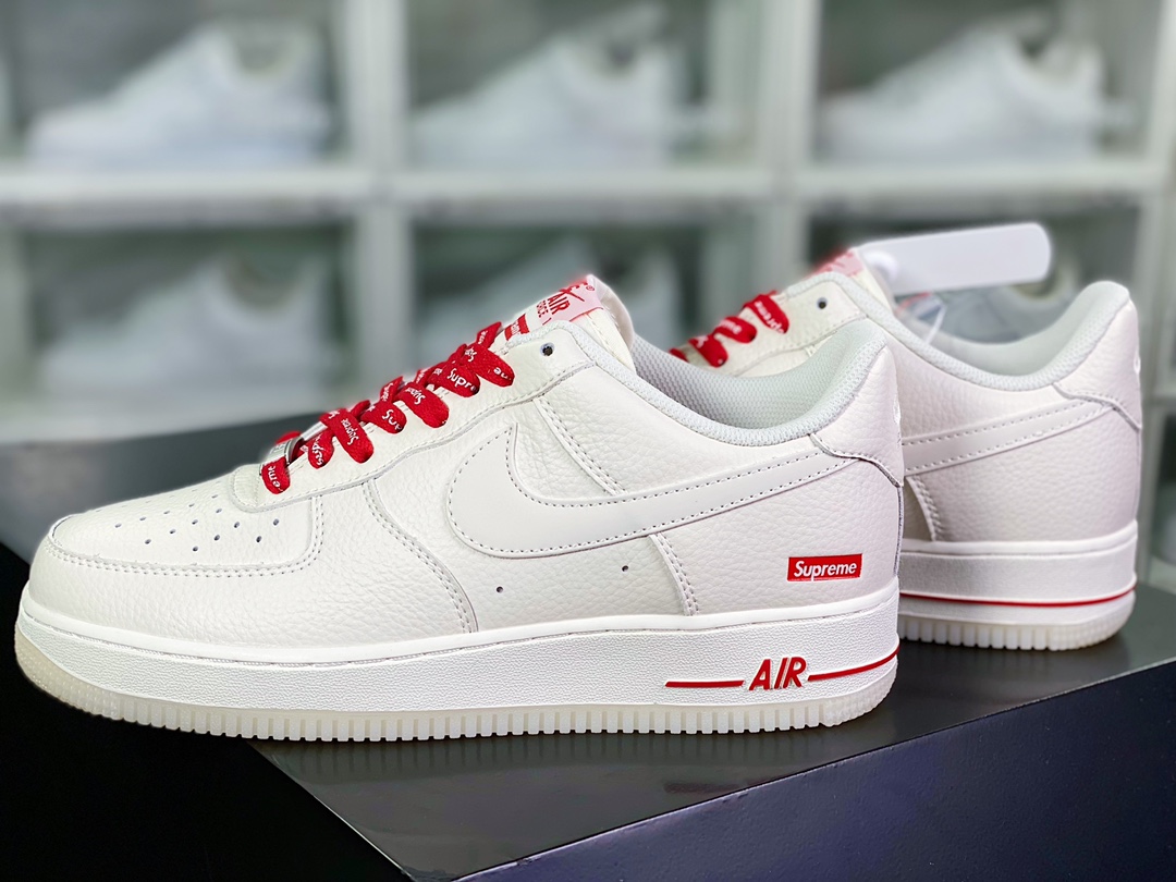 最安値 人気　シュプリーム　エアフォースコピー NikeとSupreme　コラボレーション　レザー素材_4