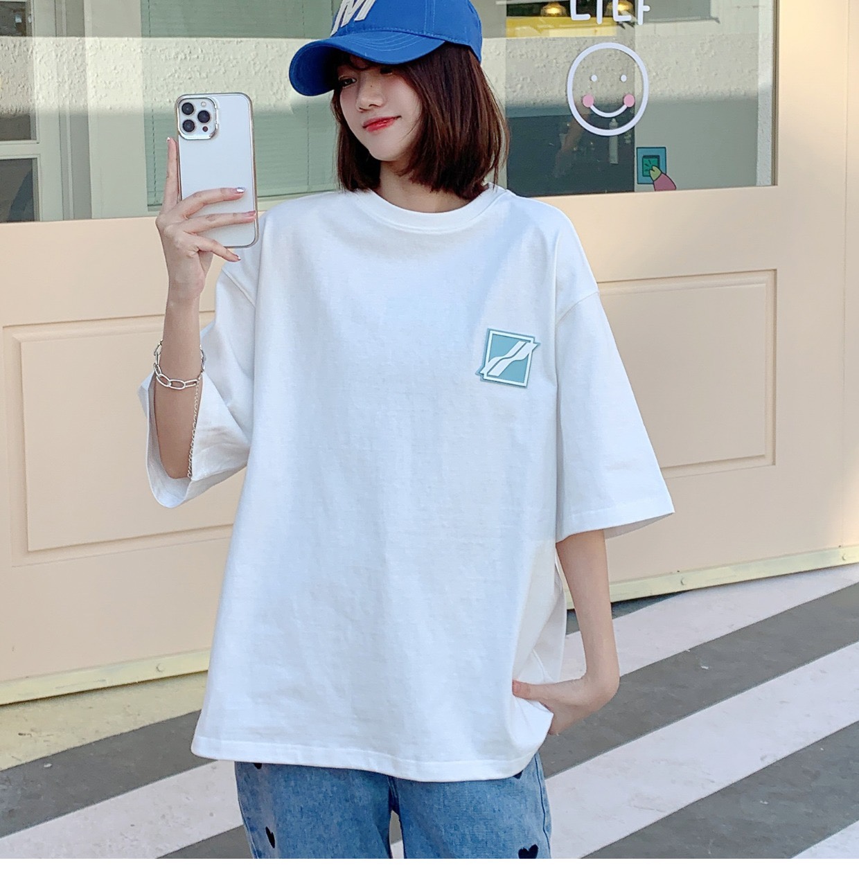 WE11DONE ウェルダン tシャツ偽物 トップス 純綿tシャツ リベットロゴ ファッション 品質保証 ホワイト_3