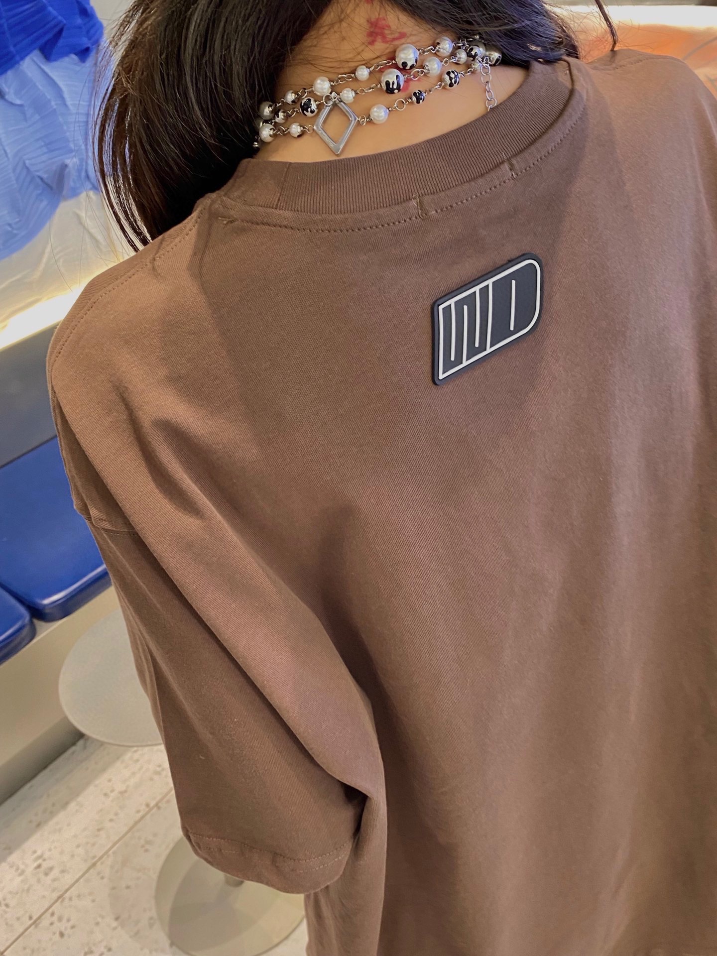 WE11DONE ウエルダンの意味コピー トップス 純綿tシャツ 品質保証 プリント ゆったり コーヒー色_3