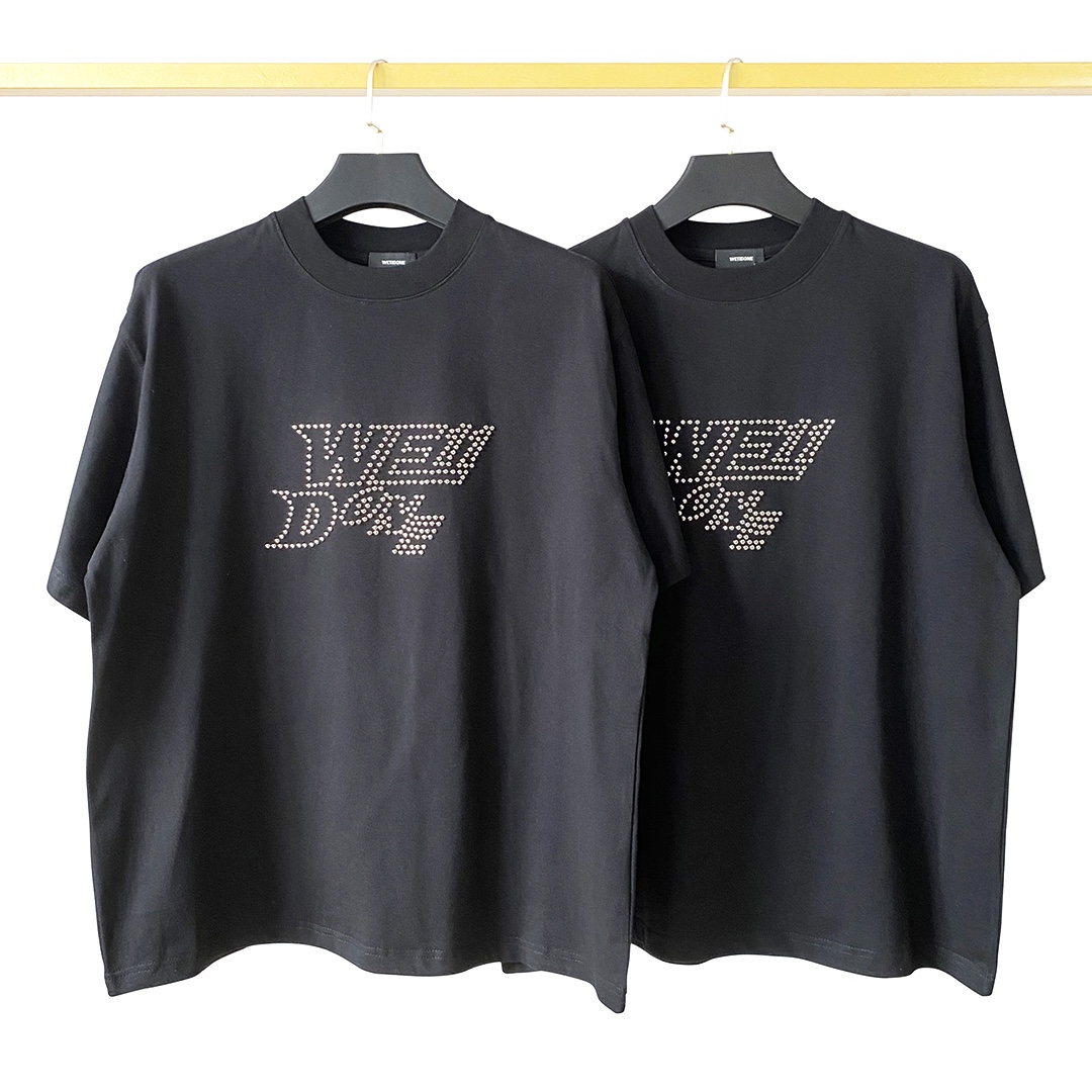 WE11DONE ウェルダン服ｎ級品 純綿Tシャツ トップス 半袖 プリント リベットロゴ ファッション 2色可選_5
