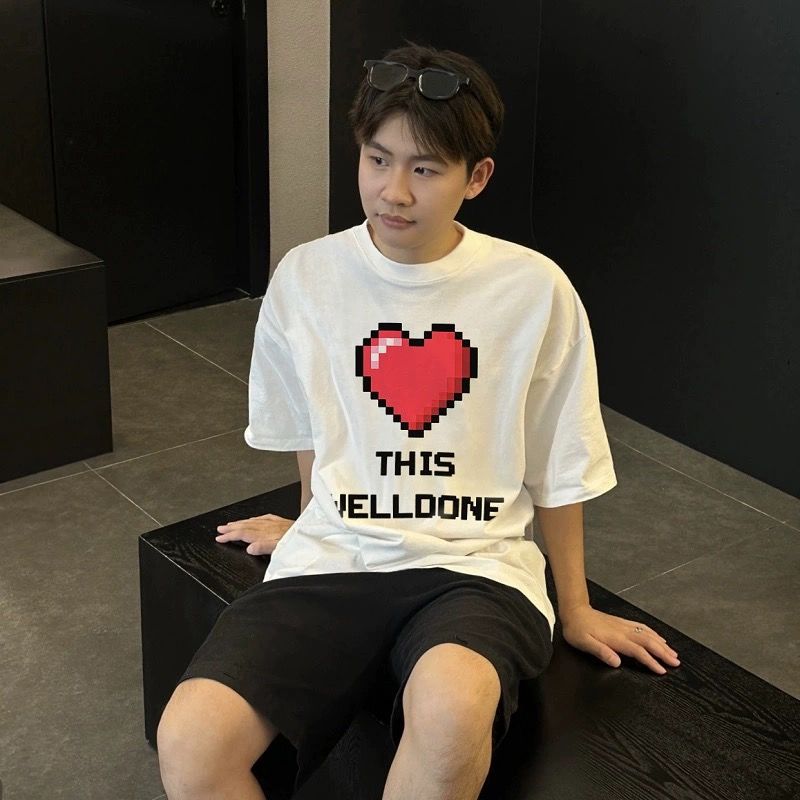WE11DONE ウェルダン英語ｎ級品 純綿Tシャツ トップス 胸にハットプリント 半袖 柔らかい  2色可選_3
