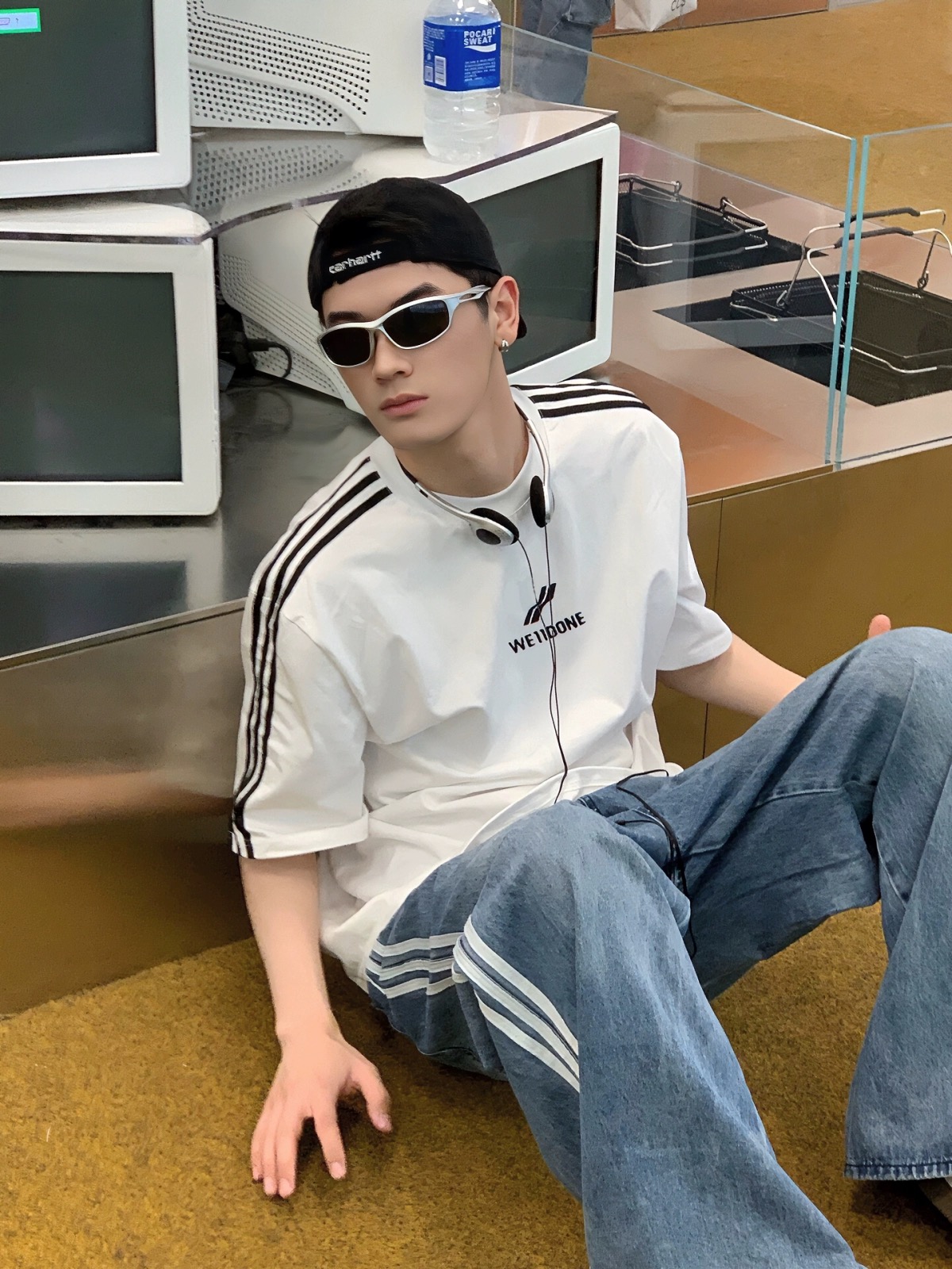 WE11DONE ウェルダン服激安通販 純綿Tシャツ トップス プリント 半袖 柔らかい 快適 日常 シンプル 2色可選_5