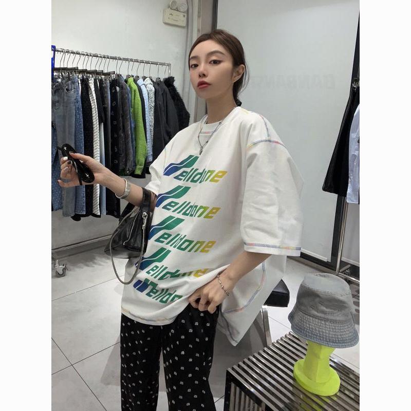 WE11DONE 存在感のある ロックウェル tシャツ激安通販 プリント 純綿 トップス 半袖 カラフル 男女兼用 2色可選_6
