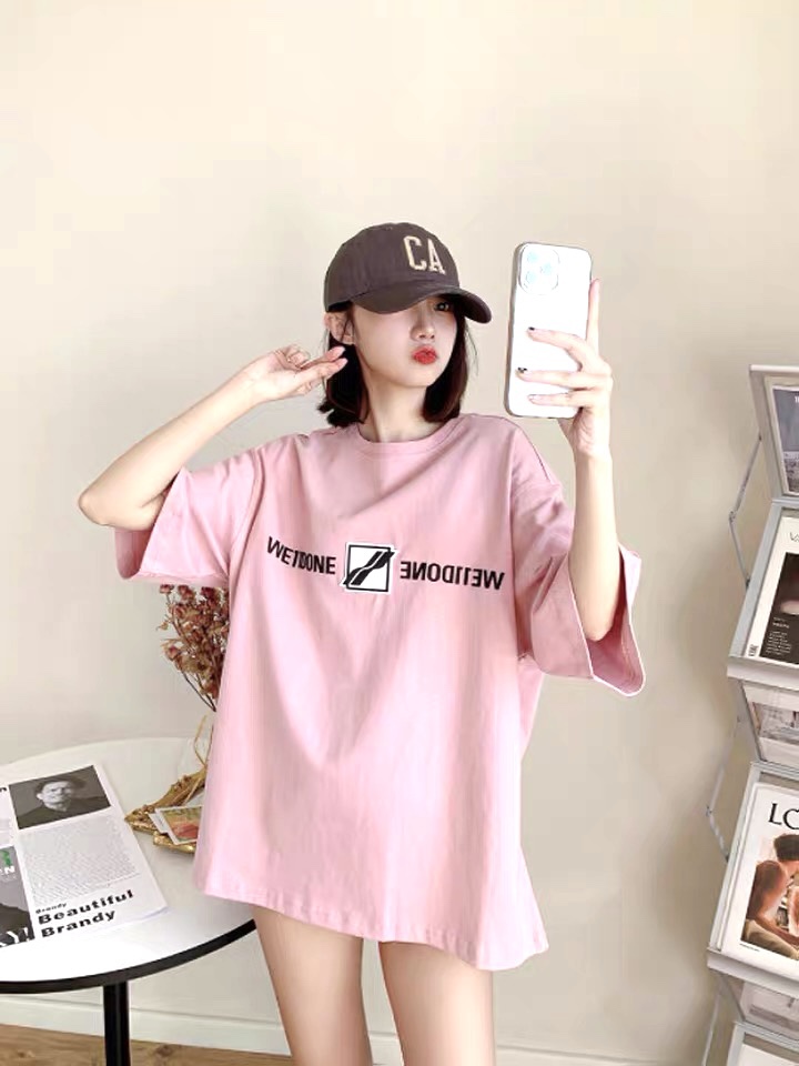 WE11DONE 存ウェアハウス 800 シルエット偽物 プリント 純綿Tシャツ トップス 半袖 夏服 3色可選_4
