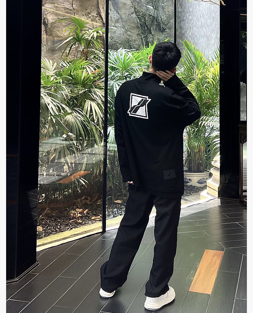 WE11DONE ウェルダン意味激安通販 プリント 純綿 Tシャツ トップス 長袖 人気新作 シンプル ブラック_2