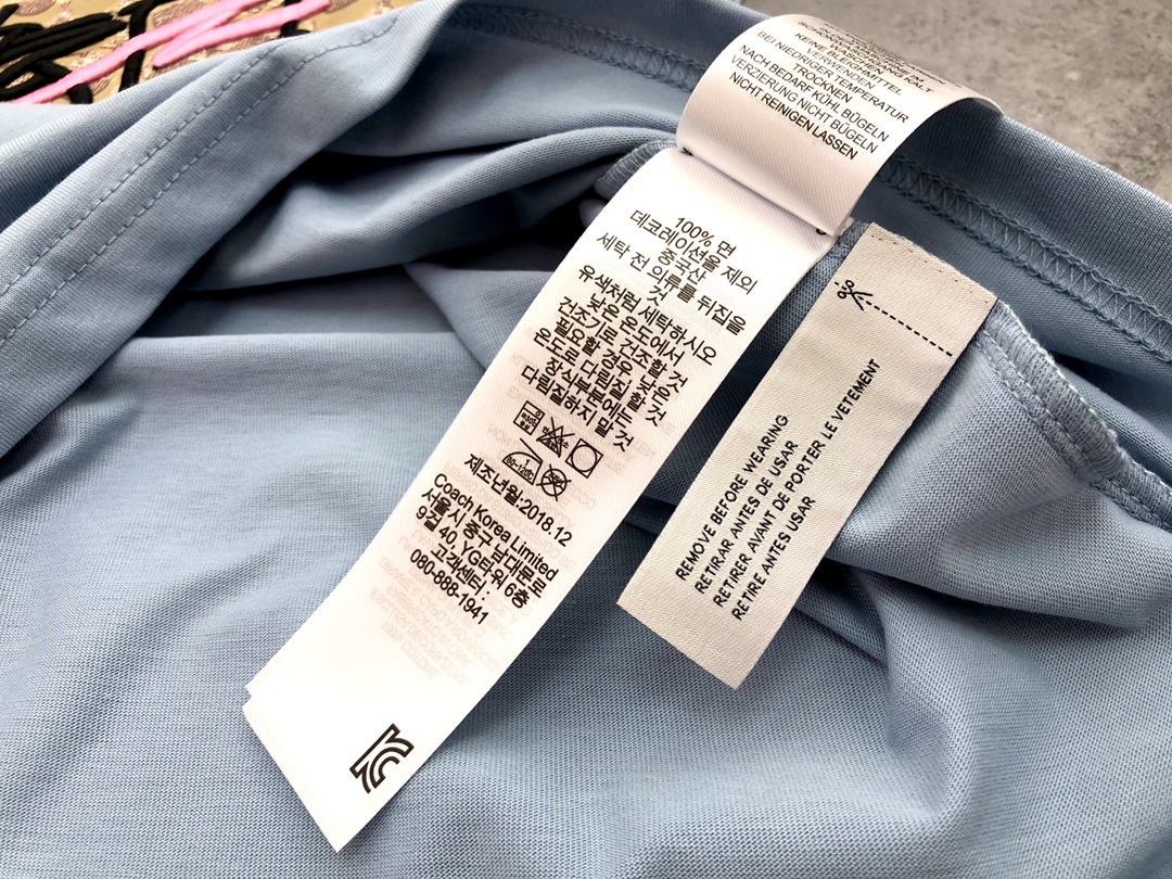 コーチ 2024新作 スーパーコピー 半袖 Tシャツ コットン ブルー 柔らかい 花柄_6