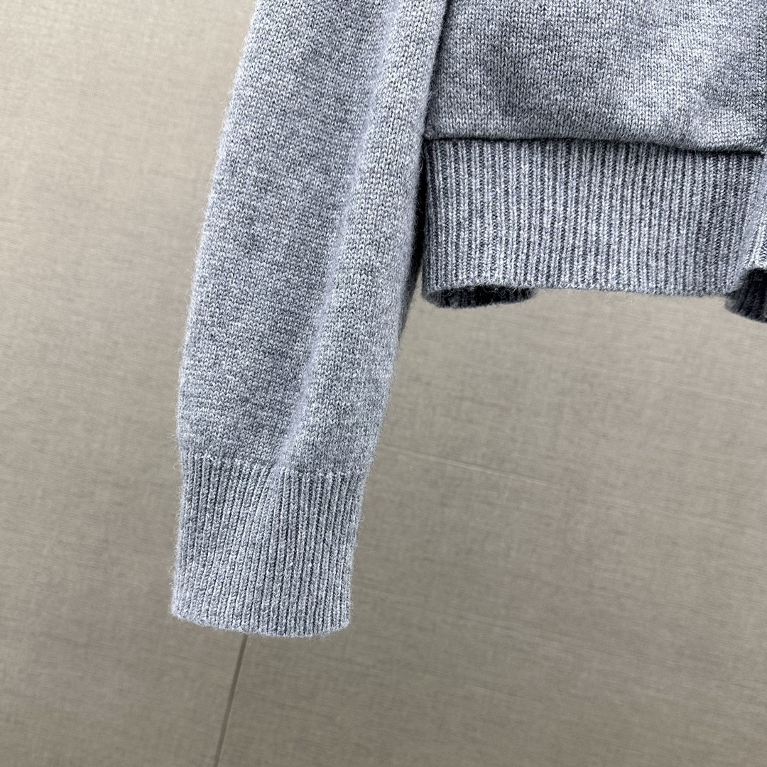 WE11DONE ウェルダンシニットｎ級品 ゆったり セーター トップス Vネック アウター シンプル 男女兼用 グレイ_6