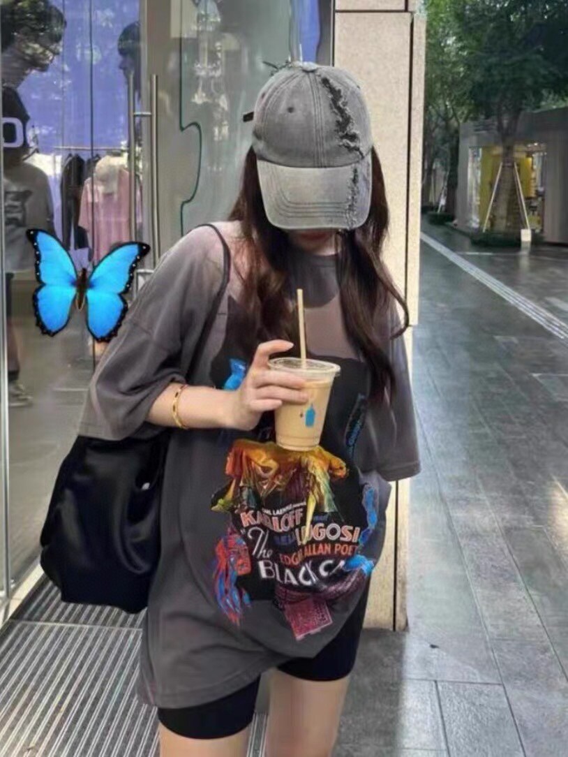 WE11DONE ウェルダンシャツ激安通販 純綿 トップス 大人気 半袖 tシャツ プリント 猫 シンプル 2色可選_11