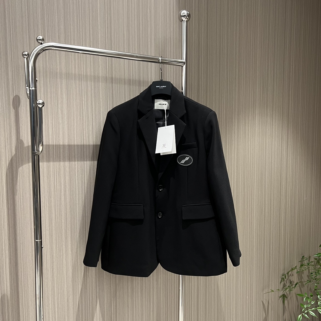 WE11DONE ウェルダン服ｎ級品 無地 スリムタイプ ビジネス 結婚式 面接 就職 ファッション 1点 ブラック_1