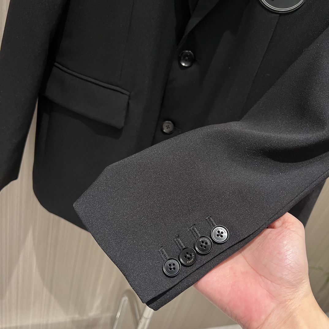 WE11DONE ウェルダン服ｎ級品 無地 スリムタイプ ビジネス 結婚式 面接 就職 ファッション 1点 ブラック_5