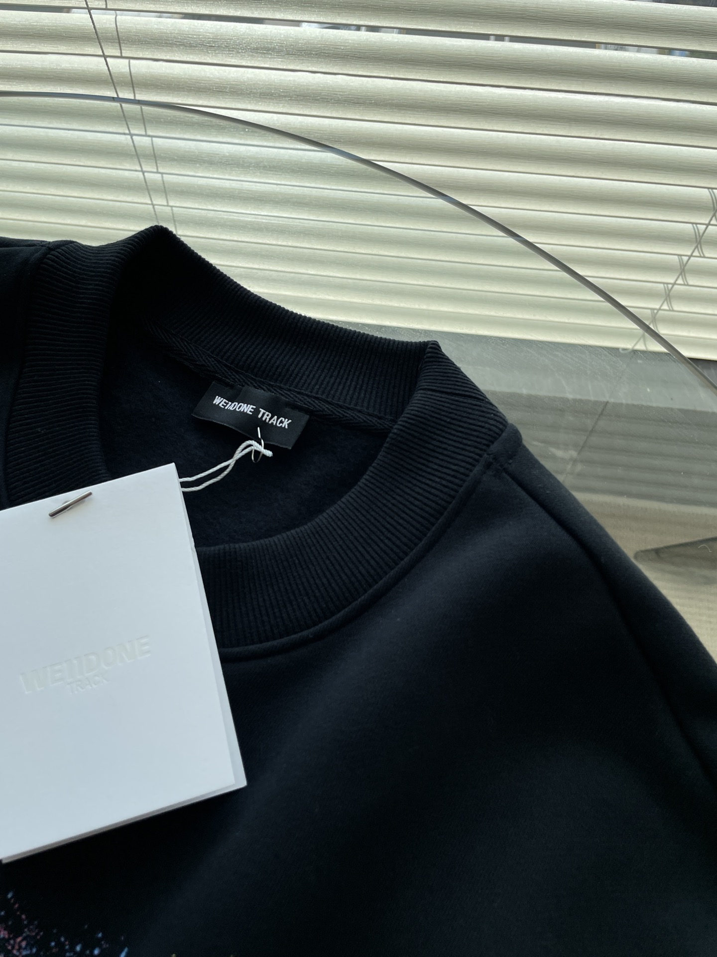 WE11DONE ウェルダンパーカースーパーコピー 人気新品 トップス 丸首 プリント 日常服 長袖 ブラック_5