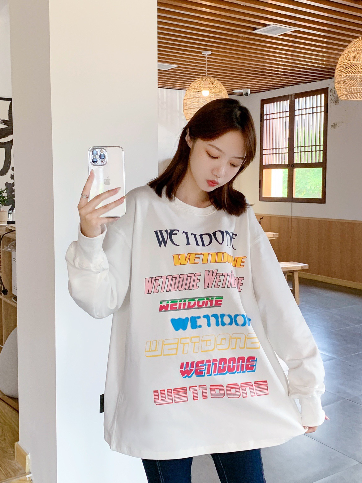 WE11DONE トップウェル激安通販 トップス tシャツ 100%綿 半袖 スーパースターと同じ プリント ファッション 2色可選_9