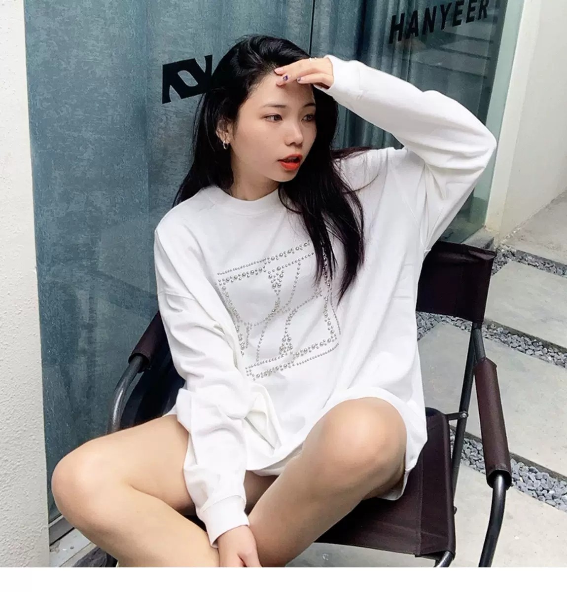 WE11DONE 今季セール限定品 ウェルダン英語激安通販 長袖tシャツ 純綿トップス シンプル 柔らかい ホワイト_3