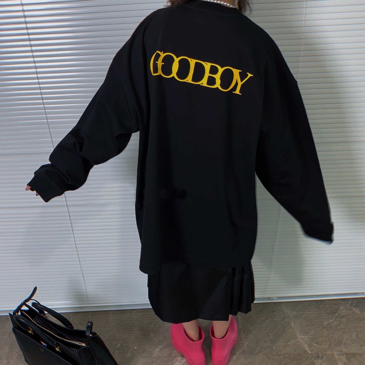 WE11DONE 最安値人気 ウェルダン ネックレススーパーコピー 長袖tシャツ 純綿トップス 柔らかい ロゴプリント 2色可選_2