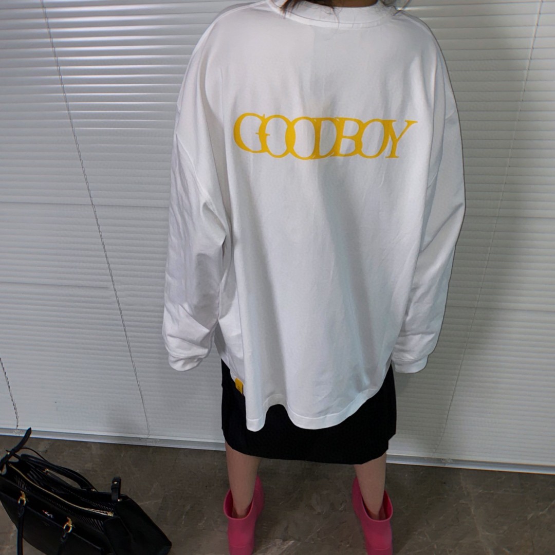 WE11DONE 最安値人気 ウェルダン ネックレススーパーコピー 長袖tシャツ 純綿トップス 柔らかい ロゴプリント 2色可選_3