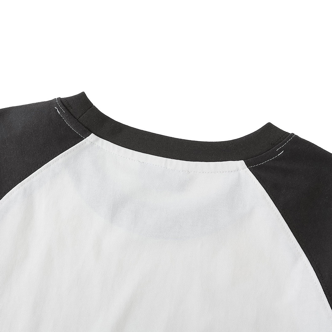 WE11DONE 抜群な存在感 ウェアハウス 800 シルエット偽物 長袖 tシャツ 純綿トップス 段だら ロゴプリント ホワイト_4