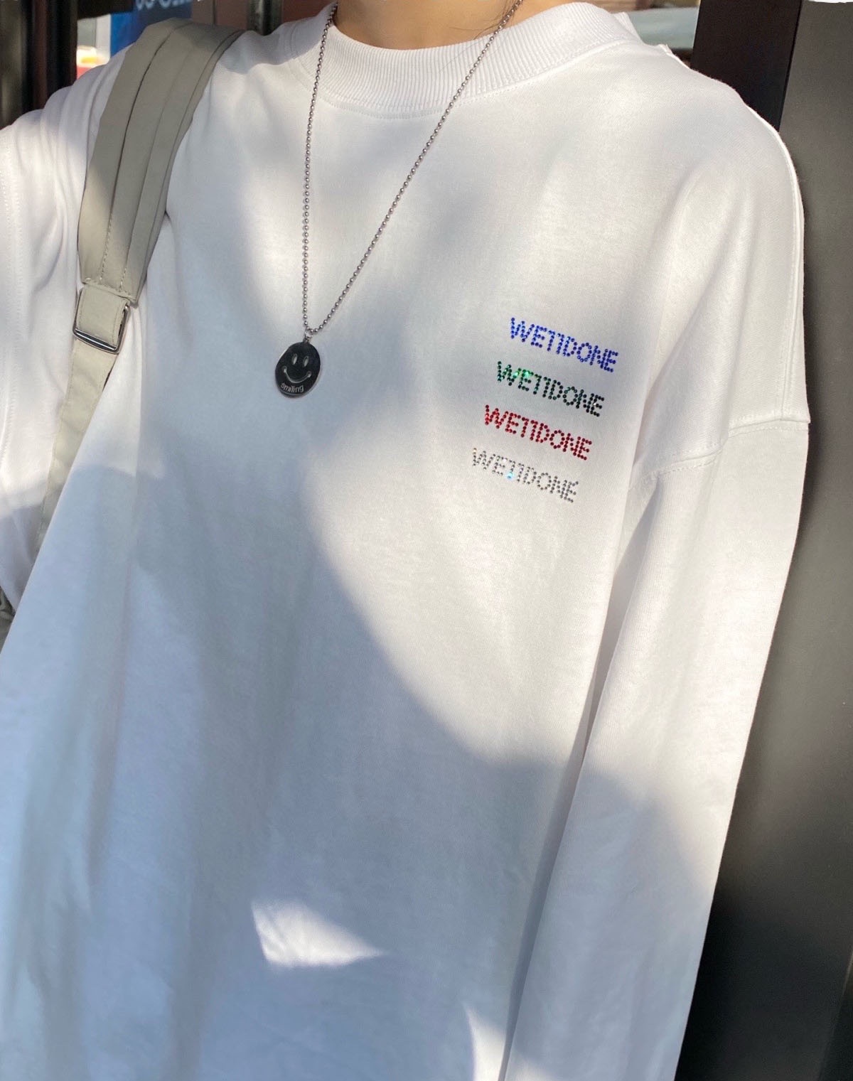 WE11DONE お買い得豊富な ウェルダンシャツスーパーコピー 長袖 tシャツ 純綿トップス ダイヤモンド飾り ホワイト_2