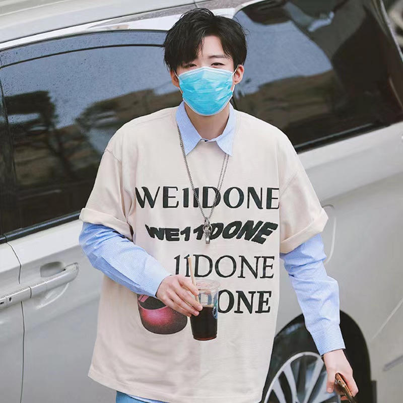 WE11DONE ウェルダン アパレルｎ級品 半袖 トップス 純綿tシャツ ゆったり ロゴプリント 人気新作 3色可選_3