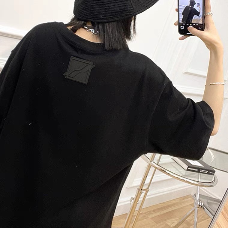 WE11DONE 限定人気品★セール！tシャツヘビーウェイト激安通販 トップス 純綿 シンプル ダイヤモンド飾り 2色可選_2
