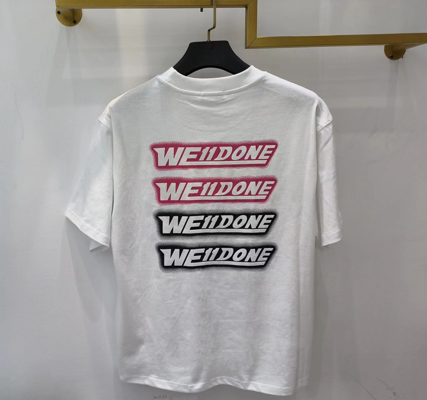 WE11DONE ロックウェル tシャツコピー 短袖 トップス 純綿 裏面ロゴプリント シンプル 人気品 2色可選_5