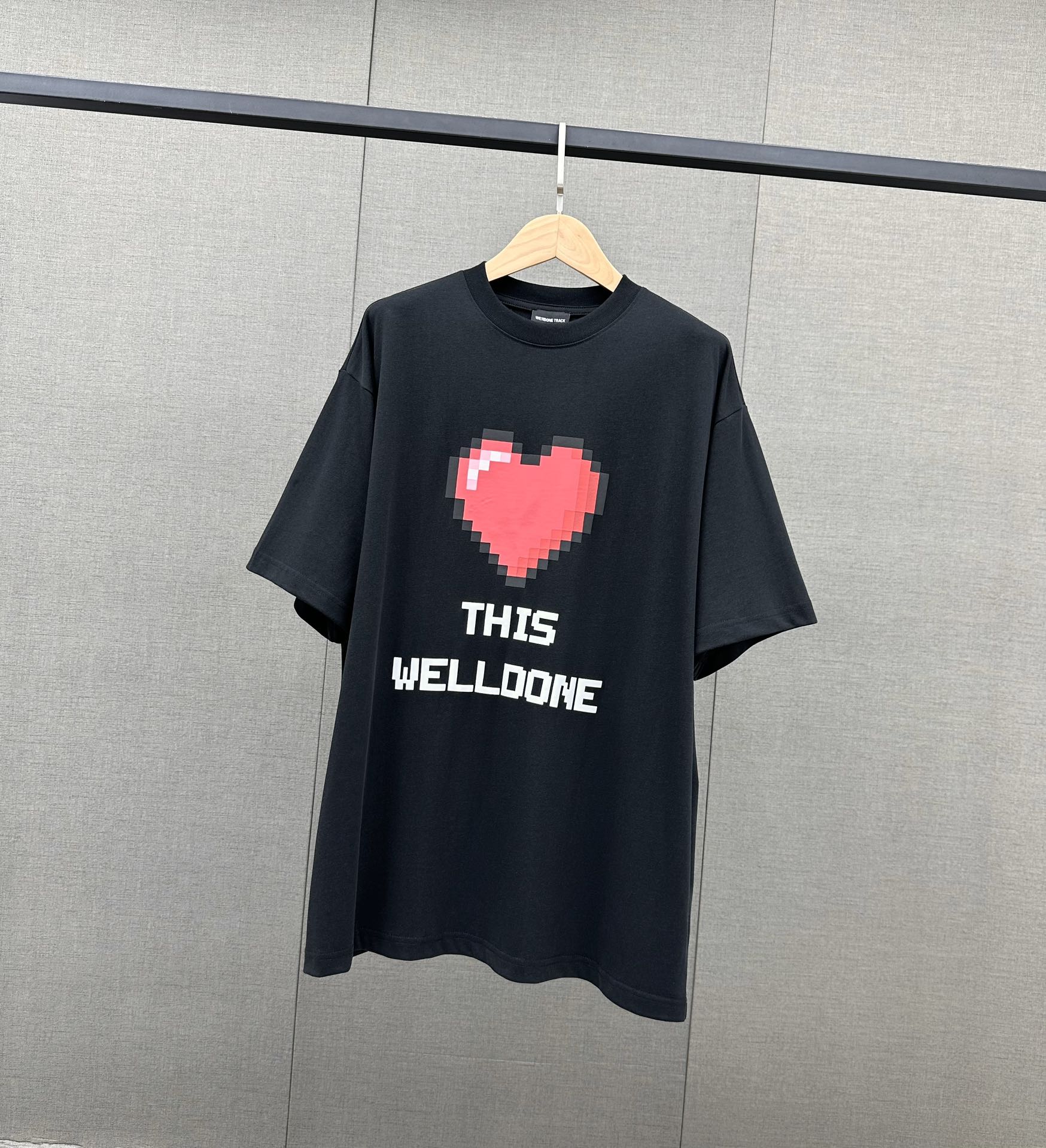 WE11DONE 大絶賛 ウェルダン服ｎ級品 半袖 トップス tシャツ ハットプリント 純綿 品質保証 ブラック_1