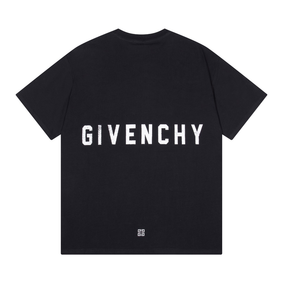 最高品質 ジバンシィ ルックコピー 半袖 純綿トップス プリント tシャツ ゆったり 男女兼用 ファッション ブラック_2