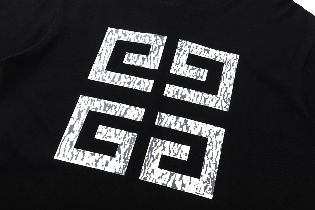 [新季度]ジバンシー絵スーパーコピー トップス tシャツ 短袖 プリント 日常服 純綿 通気性いい 快適 ブラック_4