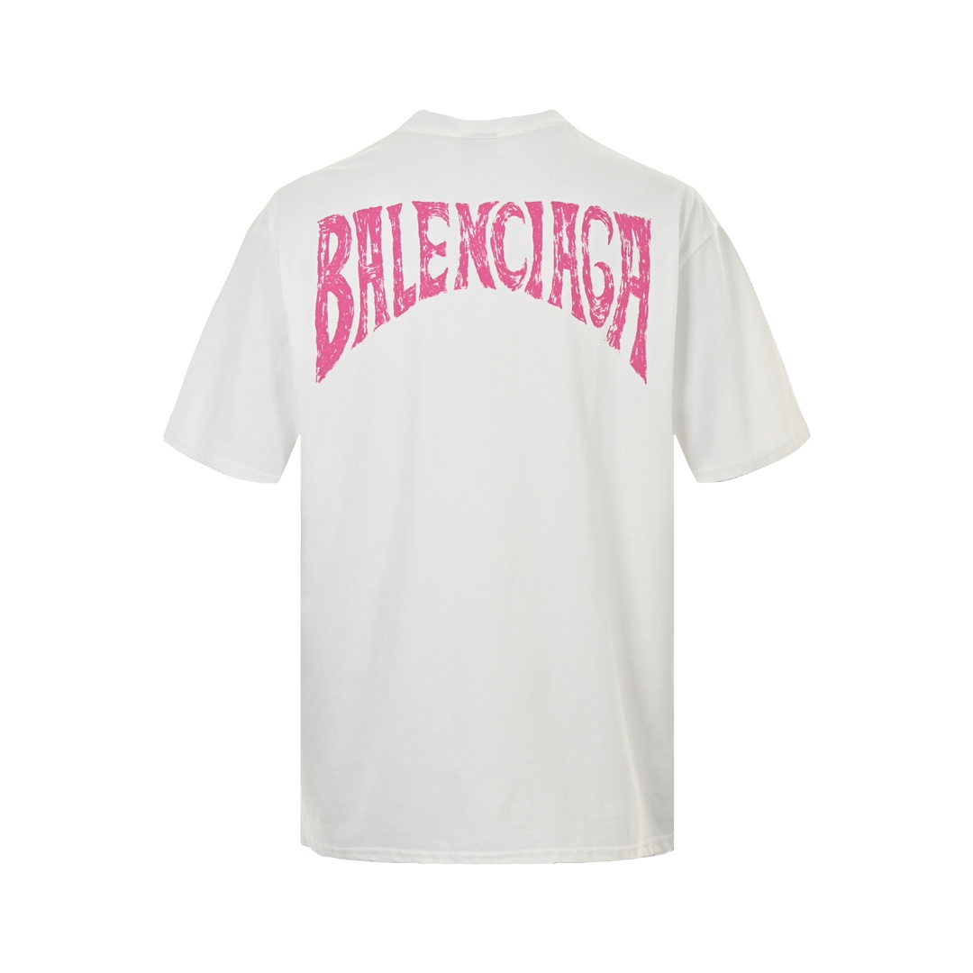 バレンシアガ 2024新作 コピー 半袖 Tシャツ コットン ホワイト 柔らかい 花柄_3