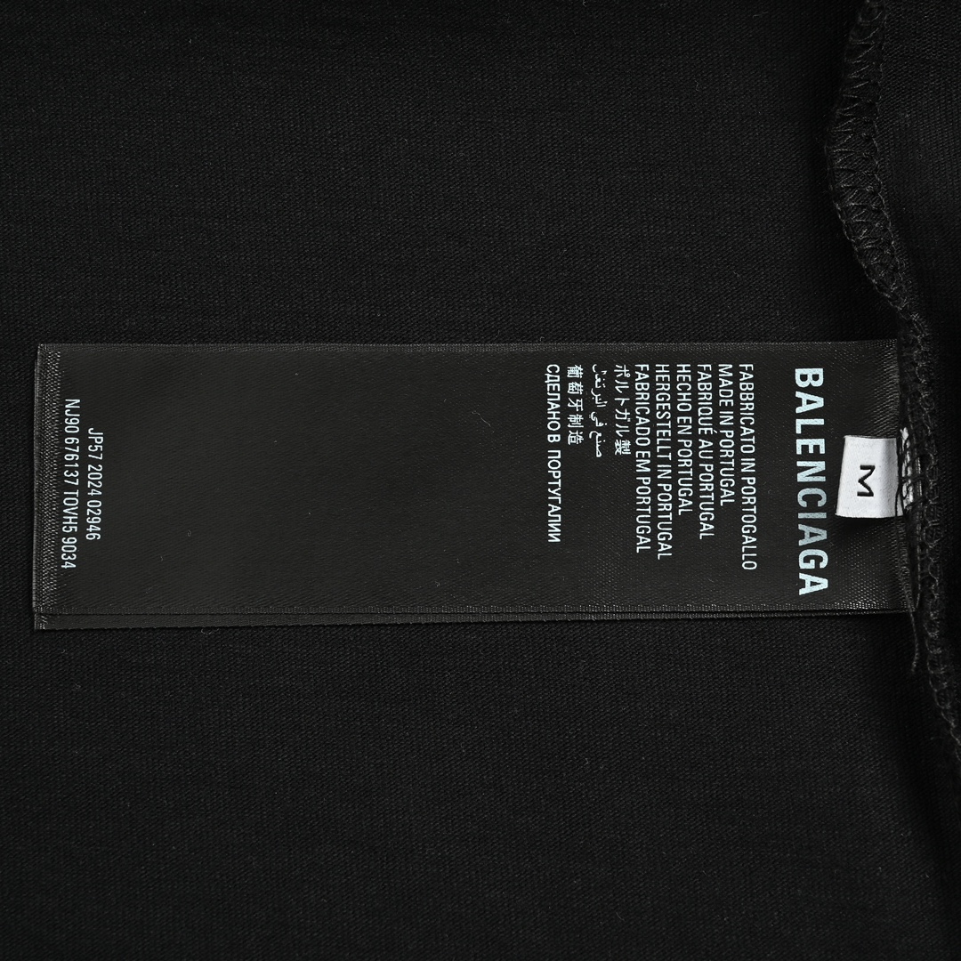 バレンシアガ BALENCIAGA限定 コピー 半袖 Tシャツ コットン ブラック 柔らかい 花柄_6