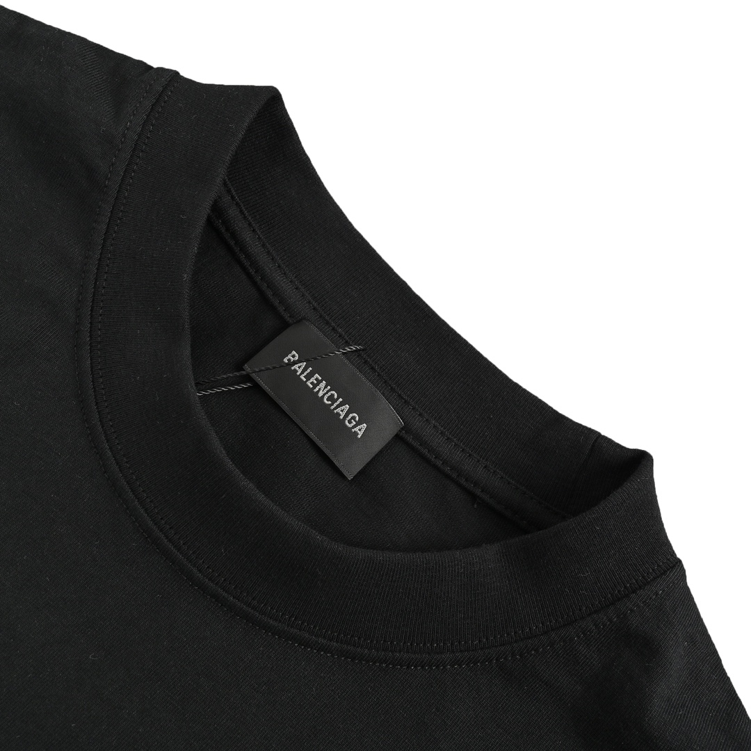 バレンシアガ n級品 コピー 半袖 Tシャツ コットン ブラック 柔らかい 花柄_3