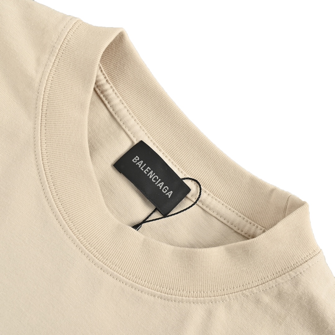 バレンシアガ n級品 コピー 半袖 Tシャツ コットン カーキ 柔らかい 花柄_4