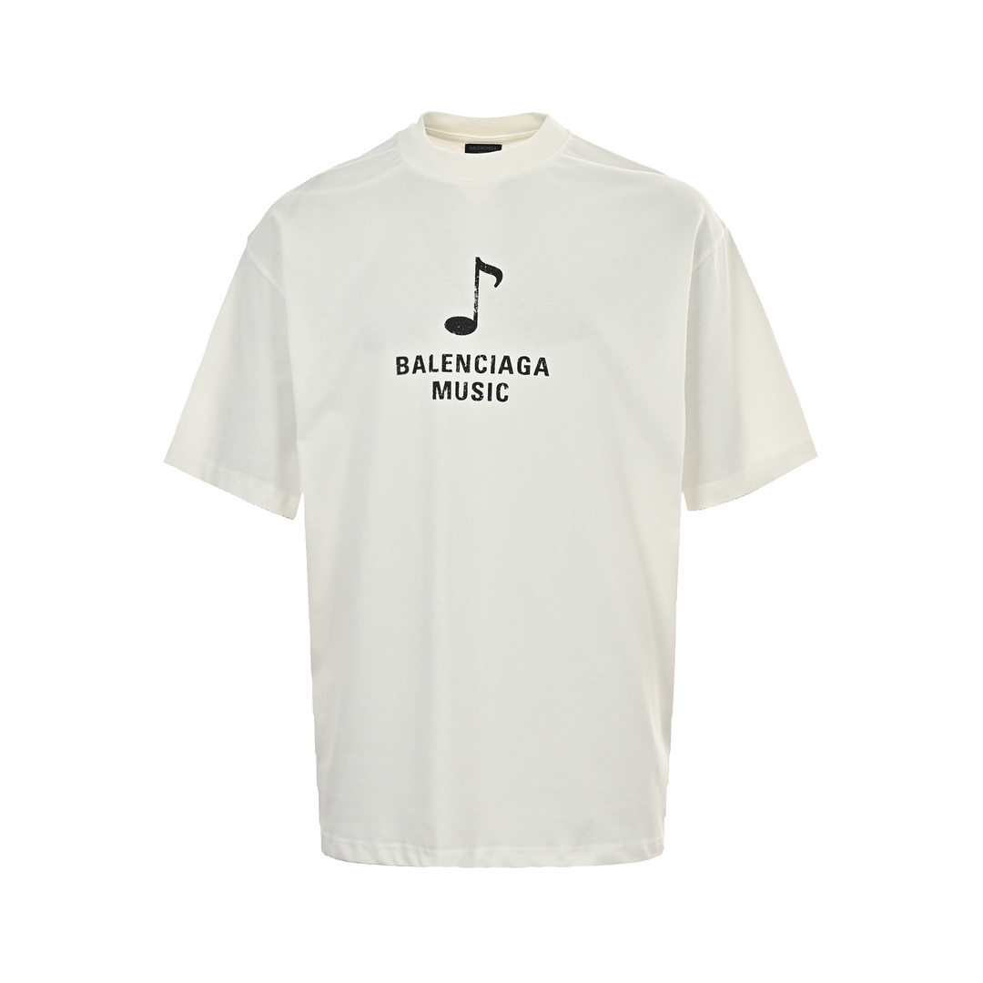 バレンシアガ BALENCIAGA限定 コピー 半袖 Tシャツ コットン ホワイト 柔らかい 花柄_1