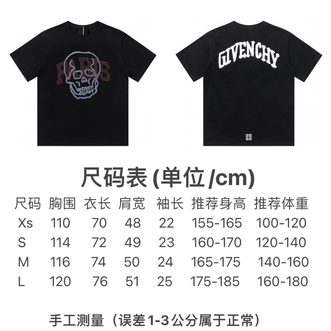 ジバンシィ tシャツ メンズ激安通販 トップス 純綿 丸首 プリント 髑髏ロゴ 男女兼用 ファッション 2色可選 ブラック_9