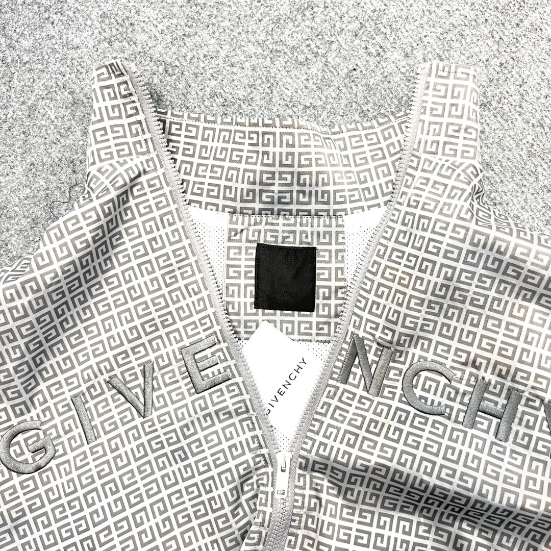 ジバンシィ コートスーパーコピー ジャケット トップス 軽量 ハイネック 防風 刺繍ロゴ 人気定番 シンプル グレイ_5