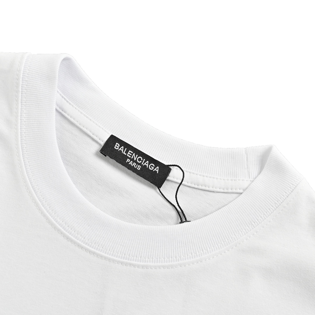 バレンシアガ 定番人気物 コピー 半袖 Tシャツ コットン ホワイト 柔らかい 花柄_4