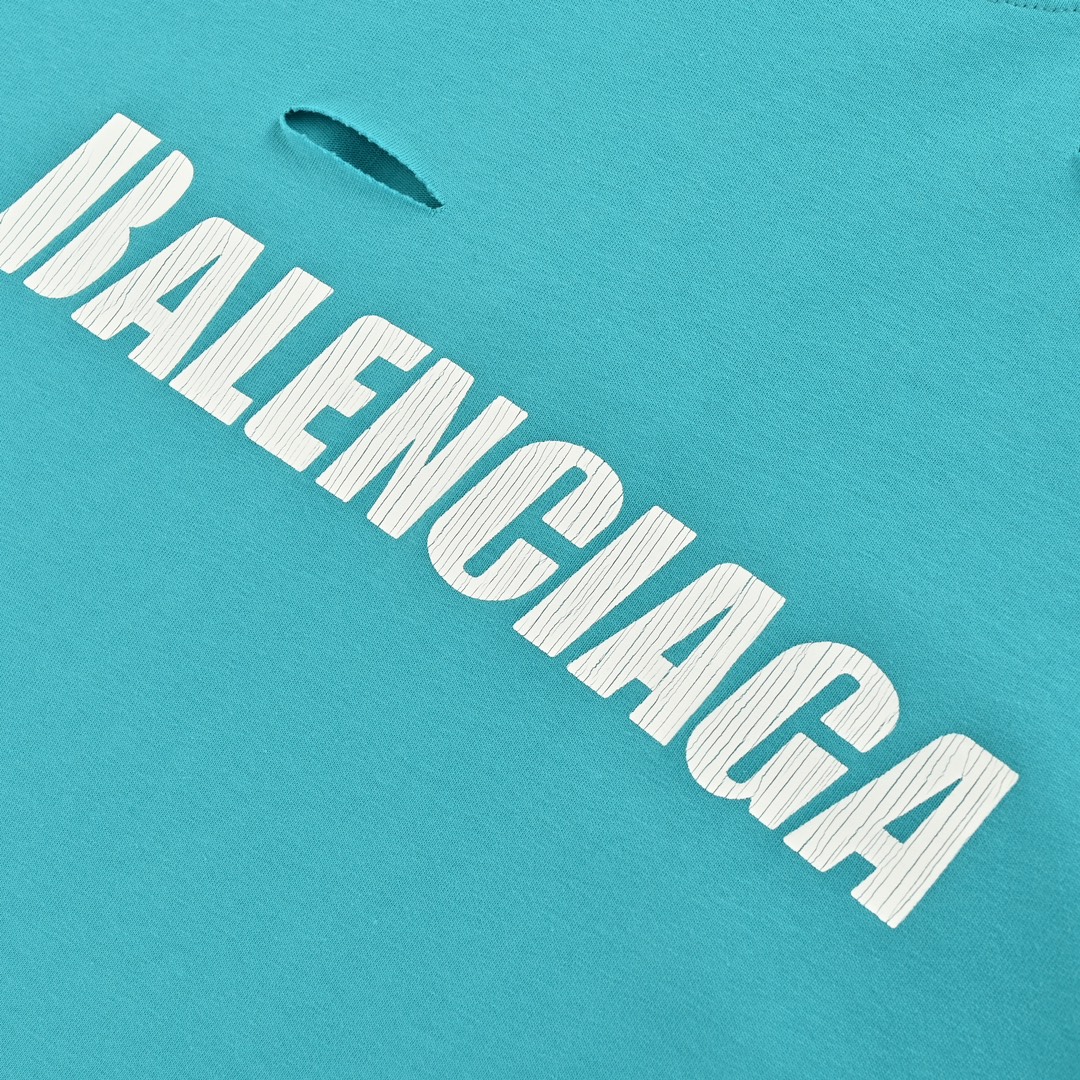 バレンシアガ 激安通販 コピー 半袖 Tシャツ コットン ブルー 柔らかい 花柄_3