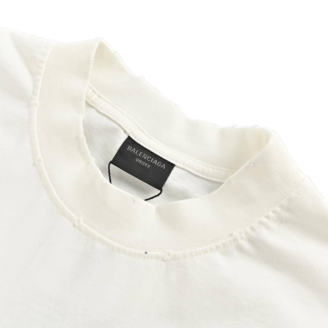 バレンシアガ BALENCIAGA限定 コピー 半袖 Tシャツ コットン ホワイト 柔らかい 花柄_3