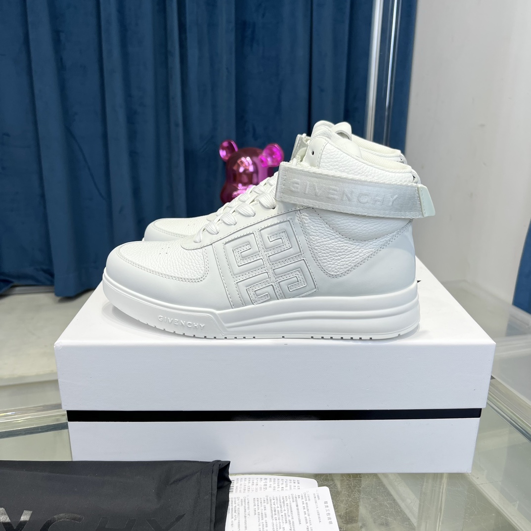 givenchy シューズｎ級品 スポーツシューズ ハイカット スニーカー 厚底 運動靴 レザー ランニング メンズ ホワイト_2